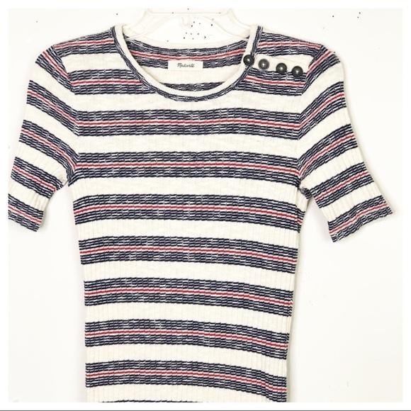 𝅺MADEWELL short sleeve mini stripe mini dress - Picture 12 of 12
